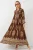 Geprinte V-hals Maxi-jurk