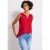 Street One Dames Blousetop met borstzakken in Rood