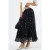 Hoge Taille Polkadot Maxi Rok met Rimpels