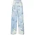 Off-White Gebreide broek met wijde pijpen voor dames, die u eenvoudig kunt aantrekken (Wit/blauw)
