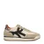 Manfield leren sneakers beige/zwart