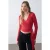 Dames Crop Wrap Blouse met Strikdetail