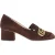 Gucci Marmont loafers met middelhoge hak in bruin suède