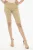 Korte broek met omslag en gouden sluiting in beige