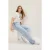 Trendyol Curve Dames Donkerblauw Effen Wijde pijp Hoge taille Grote maten Jeans