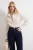TRENDYOLMİLLA Dames Wit Gestreept Lang Oversized Overhemden