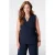 MS Mode top Plus Size met krijtstreep – blauw