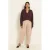 Claudia Sträter barrel pantalon met plooien – beige
