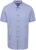 No Excess Short Sleeve Overhemd Linnen Blauw