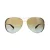 Michael Kors Aviator Womens Gold Dark Chocolate Brown Gradiënt Polariseerde zonnebril