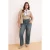 Trendyol Curve Dames Blauw Effen Recht Hoge taille Grote maten Jeans