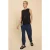 White Stuff Maison Eco Vero Jersey Trouser Navy Printed