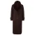 s.Oliver BLACK LABEL mantel met imitatiebontkraag – donkerbruin