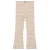 Daily7 regular waist flared broek beige met textuur