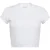 Calvin Klein Gestreepte crop-top met enkel logo voor dames (Wit)