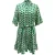 Diane von Furstenberg Beata mini-jurk met plooien en print in groene katoen