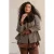 Yest Curve Plus Size geruite regular blazer – bruin