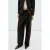 Mango regular waist wide leg pied-de-poule broek met plooien – bruin