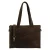 Manfield suede schoudertas donkerbruin
