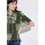 Cecil Dames T-shirt met zeer ruime kraag in Groen