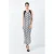 Mouwloze Maxi Dress met print en zijsplitten