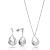 Orphelia ‘Etoile’ Dames 925 Sterling Zilveren Set: Ketting-Hanger + Oorbellen – Zilver SET-7524