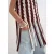 TOPSHOP regular fit gestreepte gebreide top met franjes – donkerrood