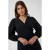 Kaffe Curve viscose maxi wikkeljurk Plus Size – marineblauw