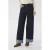 Cream high waist wide leg jeans dark blue denim