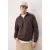 TRENDYOL MAN Heren Bruin Slogan Lang Oversized Sweatshirts