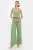 Gestreepte Vierkante Hals Bandtop Cropped