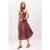 TRENDYOLMİLLA Dames Meerkleurig Abstract Midi Mouwloos Skater Jurken