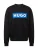 HUGO Sweatshirt ‘Niero’  azuur / zwart / wit