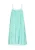 swirly Zomerjurk ‘Spring Summer’  turquoise / wit