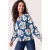 Miss Etam gebloemde top – blauw