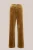WE Fashion – Dames velvet wide leg pantalon – Regular fit – Okergeel –