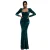 Maxi Fladderende Velours Jurk Dames Goddiva
