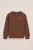 WE Fashion – Jongens T-shirt met print – Relaxed Fit – Bruin – Katoen –