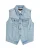 G-STAR Bodywarmer ‘Pitched Hem Slim Vest’  lichtblauw