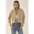 Pluchen Crop Jacket met Ritskraag
