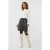 EsQualo Skirt Overlap Vegan Leather Grey