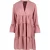 Donker Roze jurk met geplooide naden