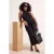 Trendyol Curve Dames Zwart Effen Maxi Mouwloos Casual Bodycon Grote maten Jurk