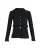 Chanel Boucle Tweed Fitted Jacket met Afneembare Kraag in Marineblauwe Katoen