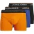 Jack & Jones Heren plus size boxershorts trunks jactheodore 3-pack effen oranje/blauw/zwart
