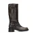 Sacha leren bikerboots grijs