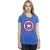 Marvel Dames/Dames Avengers Captain America Gekrast Schild Katoenen T-Shirt (Koningsblauw)