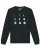 Watapparel Sweatshirt ‘ Moonphases ‘  zwart / wit gemêleerd