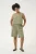 Short Regular fit Oil Green