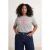Trendyol Curve Dames Grijs Grafisch Kort Oversized Grote maten T-shirts